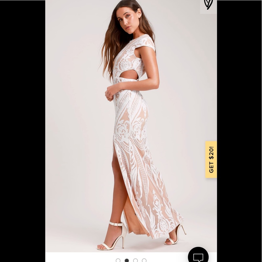 Lulus Cream MEDIUM Dress